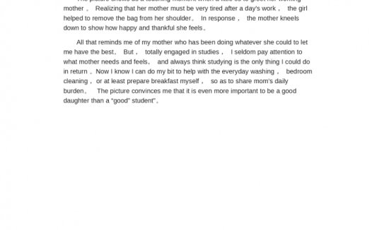 女儿为妈妈拿包-高考英语作文范文