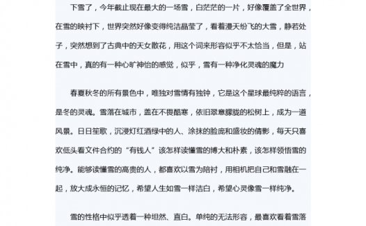以雪之名，涤净一种沧桑