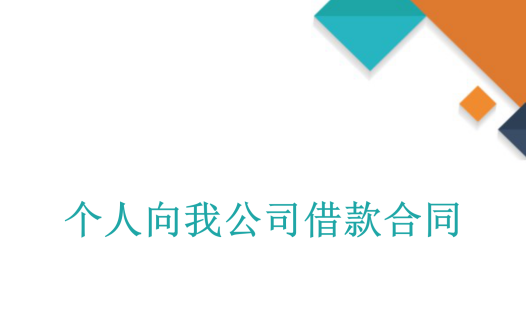 个人向我公司借款合同word模板