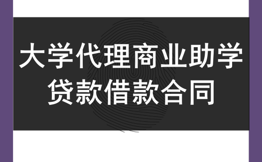 大学代理商业助学贷款借款合同