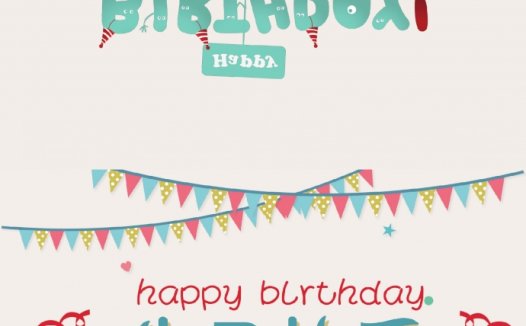 小清新向精美糕点元素生日贺卡