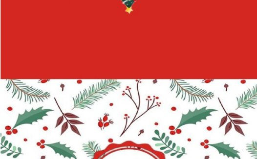 精美卡通植物主题圣诞贺卡