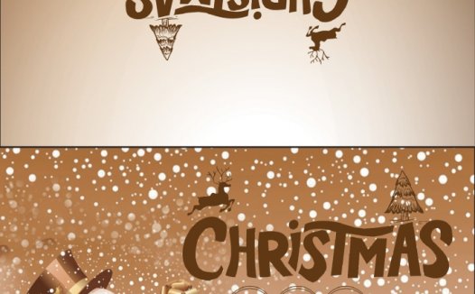 淡金色主题圣诞雪人贺卡