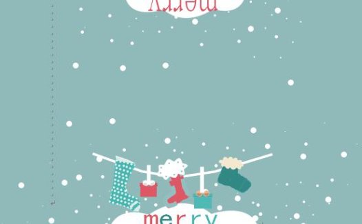 小清新简约版圣诞贺卡
