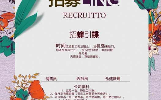 小清新风格招聘海报