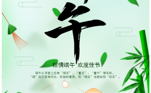 卡通清新端午节海报Word模板