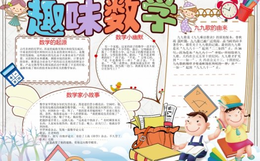 可爱卡通风格趣味手抄报wps