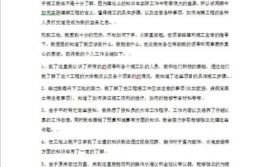 工程试用期工作总结