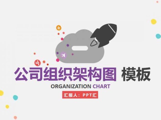 卡通动态公司组织架构图组织结构PPT模板