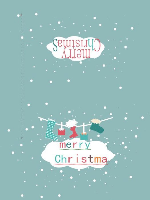 小清新简约版圣诞贺卡