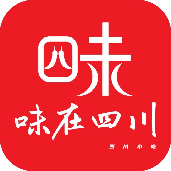 四川小吃logo设计:红色辣椒创意图标