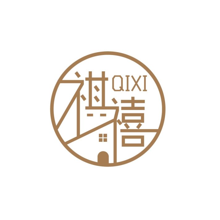 QIXIXI logo设计：简约现代建筑元素