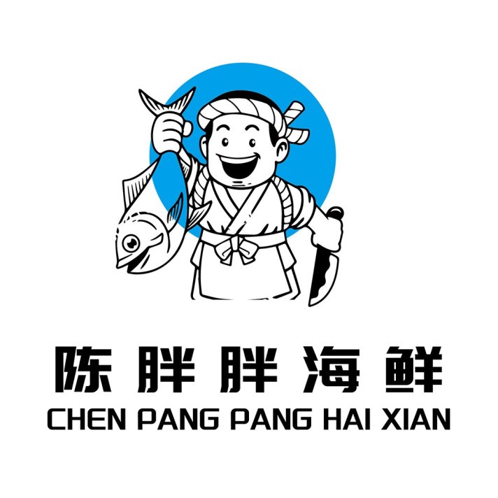 陈胖胖海鲜logo设计