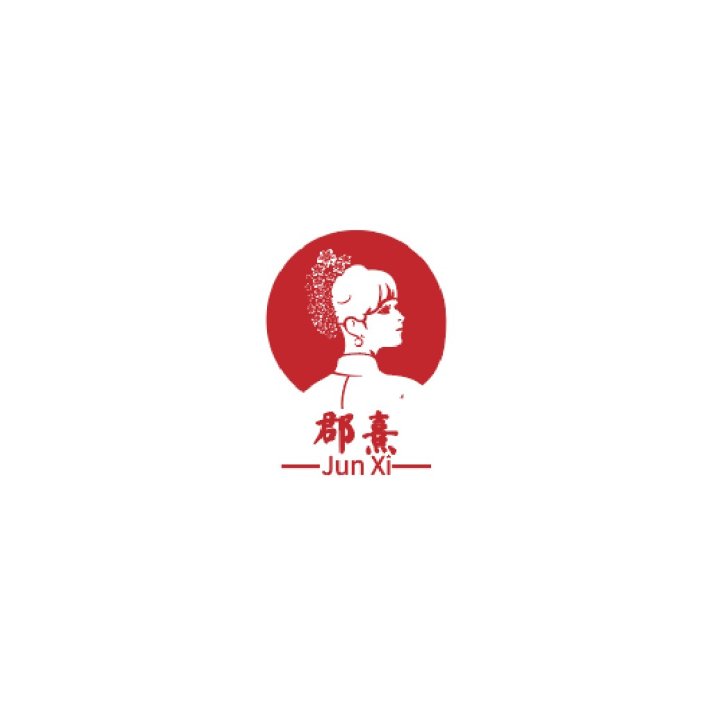 简约红色人物头像logo设计
