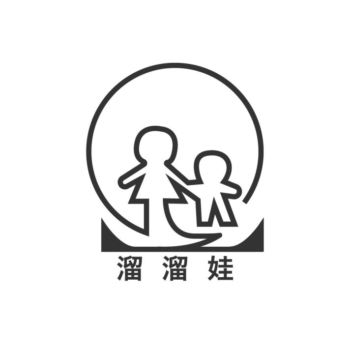 亲子互动卡通形象logo设计