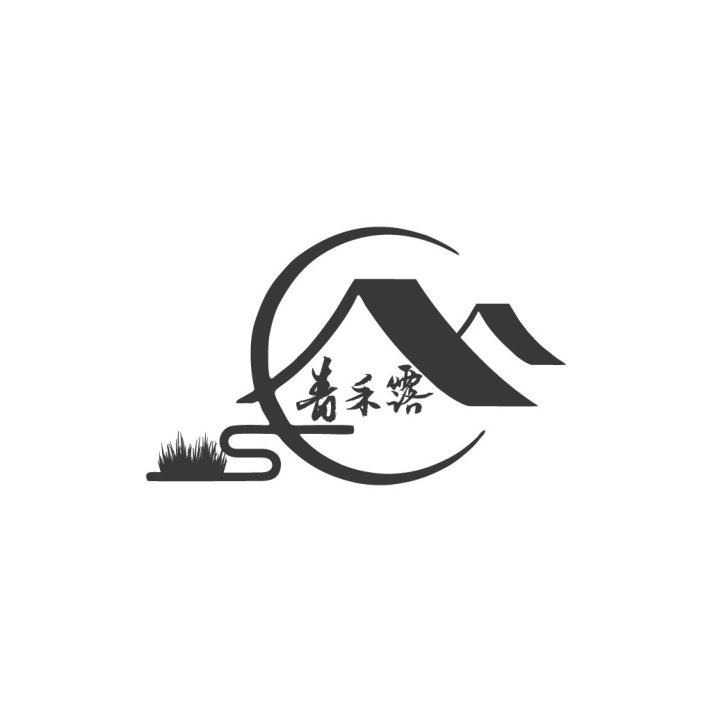 自然山水logo设计：简约风格的山峰与河流