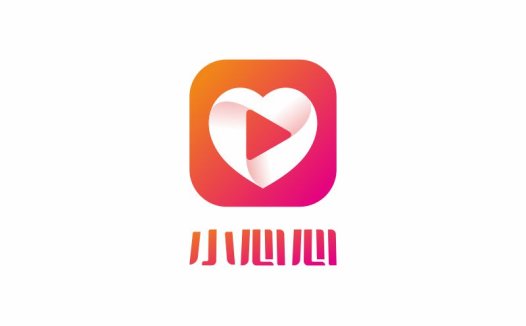 心形播放按钮Logo设计