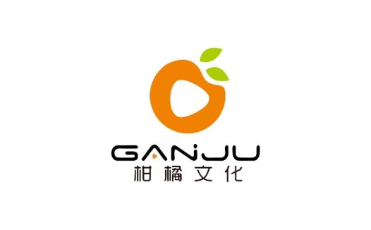 橙色简约水果logo设计