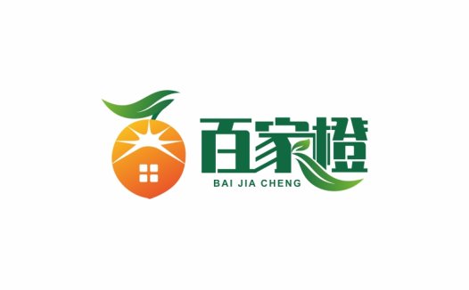 简洁现代的橙色水果logo设计