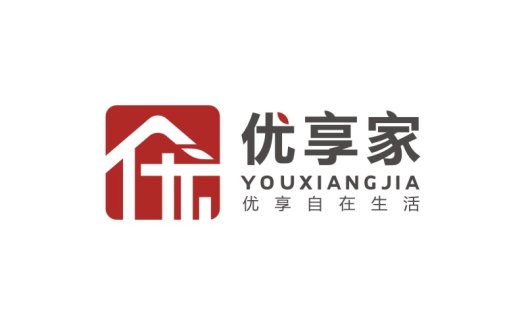 优享家logo设计:简约现代家居品牌标识