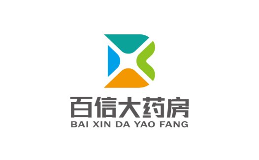 百信大药房logo设计:现代与健康融合的视觉标识