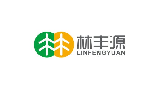林林丰丰源源logo设计:绿色与橙色的生态与活力象征