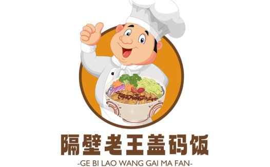 卡通厨师与美食logo设计