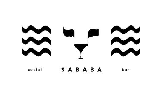 简约酒吧logo设计:波浪与酒杯的完美结合