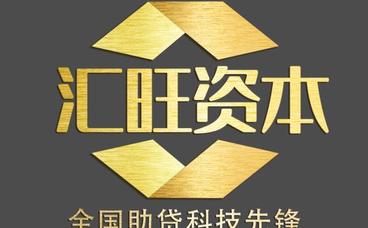 汇旺资本logo设计:金色几何图形与中文元素结合