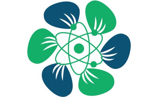 原子与植物元素结合的logo设计