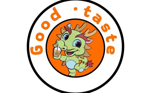 可爱龙形象饮品店logo设计