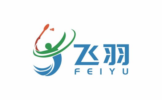 羽毛球运动logo设计:飞羽