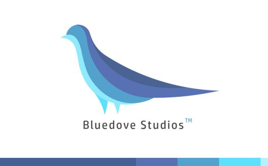 蓝鸽子logo设计:简洁现代的视觉标识