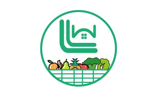 绿色蔬菜水果篮子logo设计