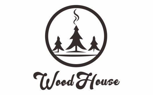 自然木屋logo设计