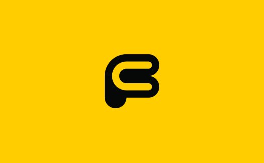 简约现代风格的字母P logo设计