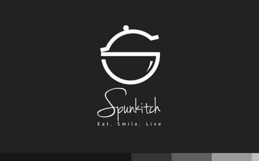 Spunkitch logo设计:简约美食品牌标识