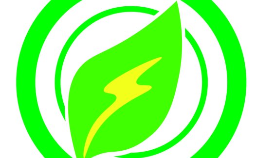 绿色闪电环保logo设计
