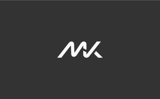 简约时尚的MK字母logo设计