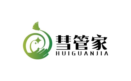 绿色手托花logo设计