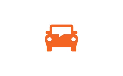 简洁橙色汽车logo设计