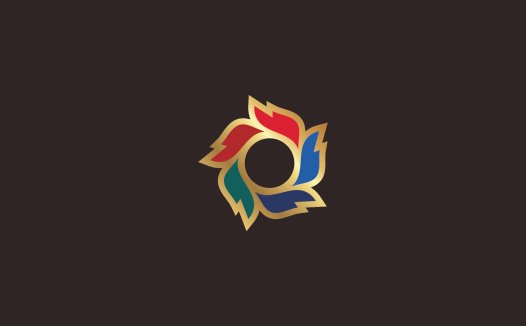 简洁现代的花卉logo设计