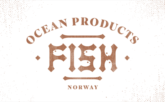 海洋产品鱼形logo设计