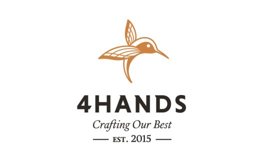 4 Hands logo设计:简洁优雅的鸟形标志