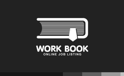 简约书本Logo设计：工作职位在线平台