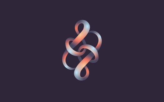 抽象渐变结点设计logo