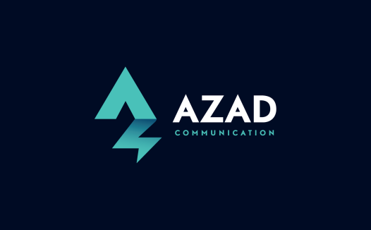现代简洁的AZADAD通信logo设计