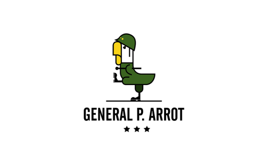 卡通风格将军形象logo设计