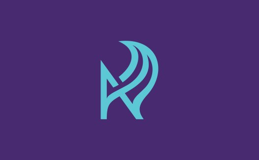 现代简约风格的AR字母logo设计