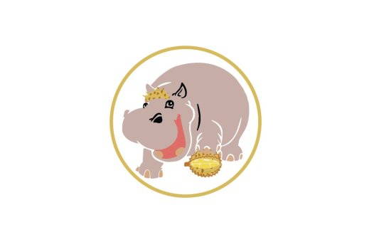 卡通河马logo设计:可爱动物品牌形象